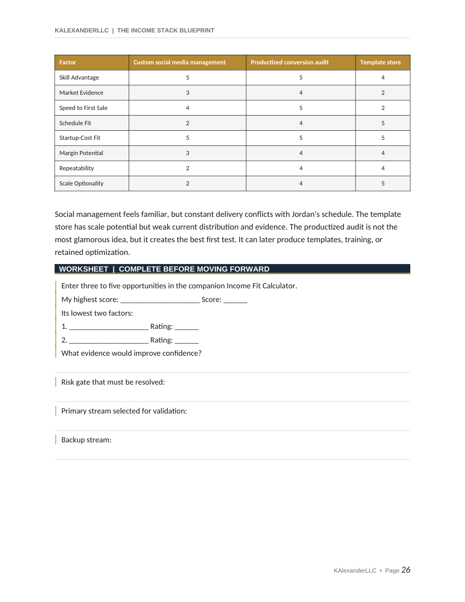 Page 26 · Worked comparison